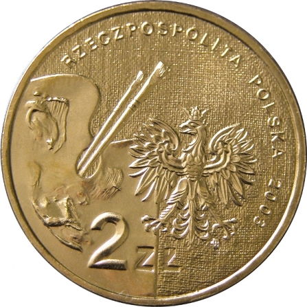 Awers monety2 zł Jacek Malczewski (1854-1929)