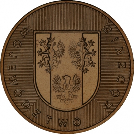 Rewers monety 2 zł Województwo łódzkie
