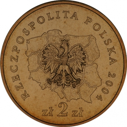 Awers monety2 zł Województwo małopolskie