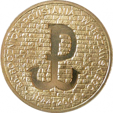 Coin reverse 2 pln 60th Anniversary of the Warsaw Uprising