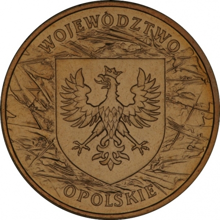Rewers monety 2 zł Województwo opolskie