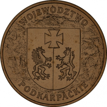 Rewers monety 2 zł Województwo podkarpackie