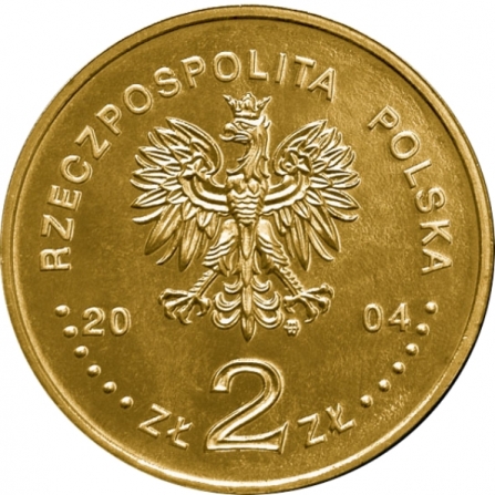 Awers monety2 zł 100-lecie Akademii Sztuk Pięknych w Warszawie