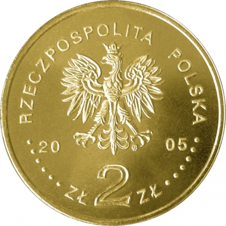 Awers monety2 zł 60. rocznica zakończenia II wojny światowej