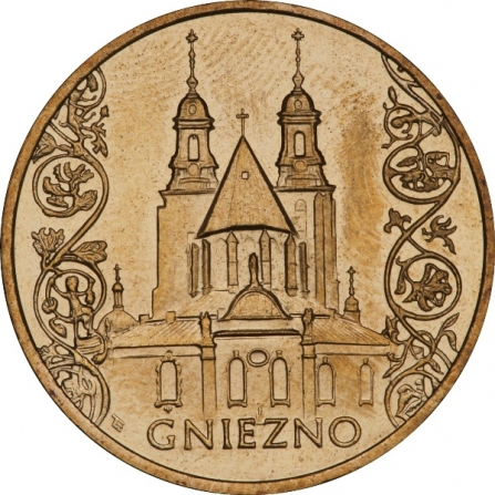 Rewers monety 2 zł Gniezno