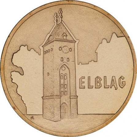 Rewers monety 2 zł Elbląg