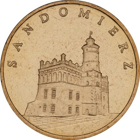 Rewers monety 2 zł Sandomierz