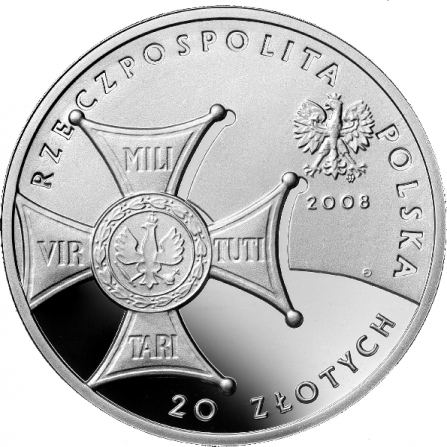 Awers monety20 zł 90. rocznica odzyskania niepodległości
