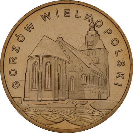 Rewers monety 2 zł Gorzów Wielkopolski