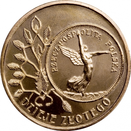 Coin reverse 2 pln 5 zł coin of 1928 (Nike)