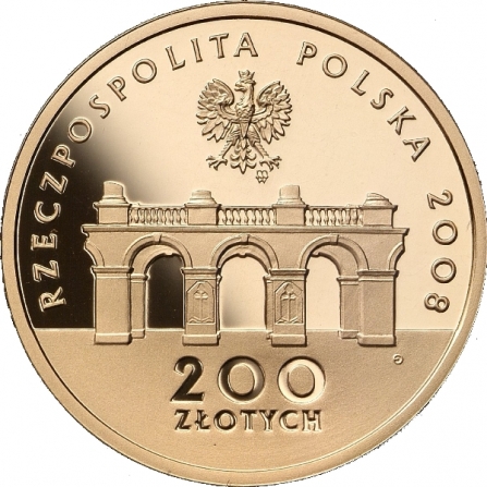Awers monety200 zł 90. rocznica odzyskania niepodległości