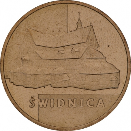 Rewers monety 2 zł Świdnica