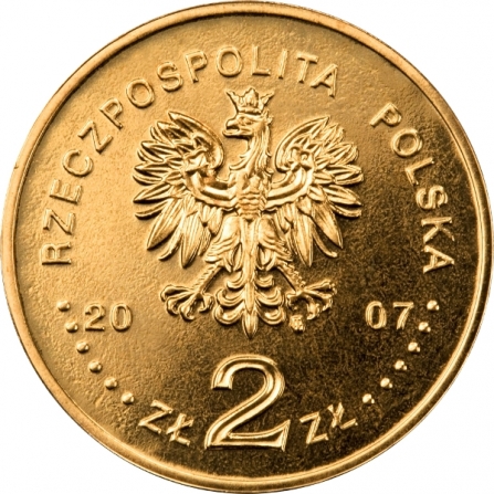Awers monety2 zł Miasto średniowieczne w Toruniu