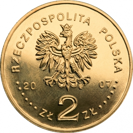 Awers monety2 zł 125. rocznica urodzin Karola Szymanowskiego (1882-1937)