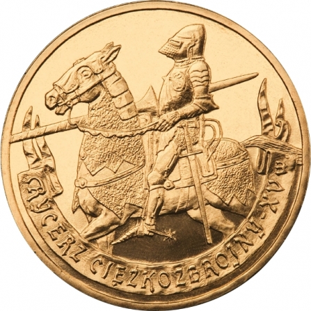 Rewers monety 2 zł Rycerz ciężkozbrojny - XV wiek