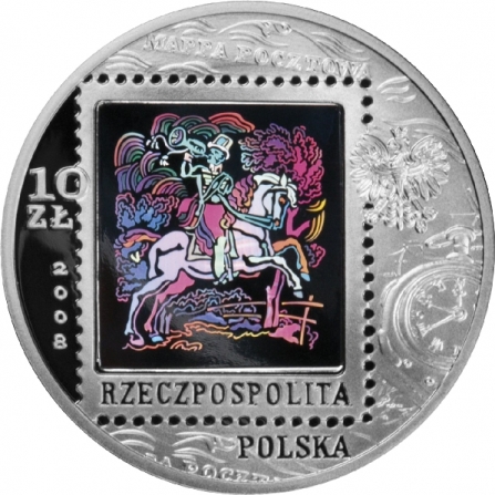 Coin obverse 10 pln 450th Anniversary of the Polish Post