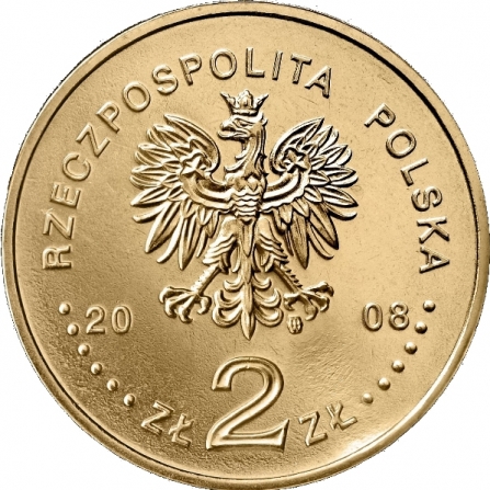 Awers monety2 zł 65. rocznica Powstania w Getcie Warszawskim