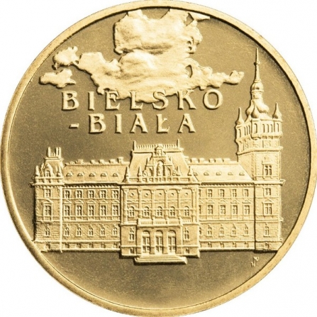 Rewers monety 2 zł Bielsko-Biała