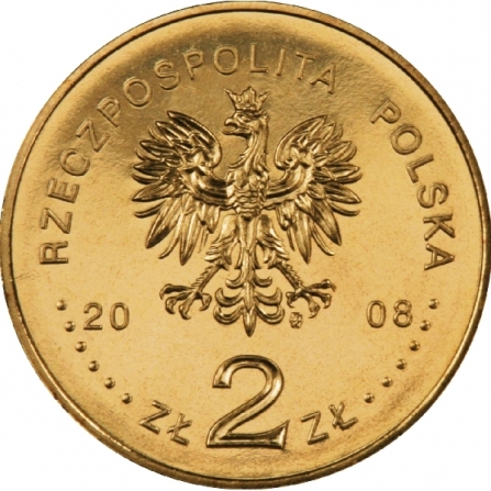 Awers monety2 zł 450 lat Poczty Polskiej