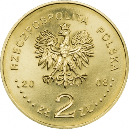 Awers monety2 zł 400. rocznica polskiego osadnictwa w Ameryce Północnej