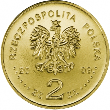 Awers monety2 zł 180 lat bankowości centralnej w Polsce
