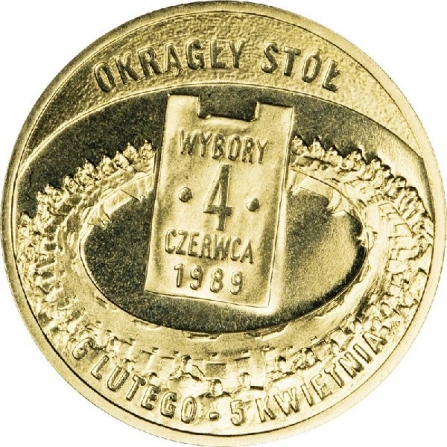 Rewers monety 2 zł Wybory 4 czerwca 1989 r.