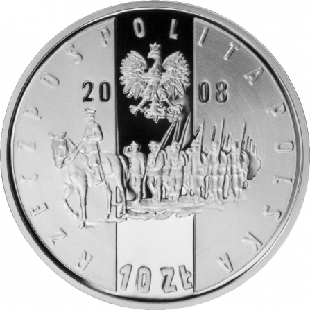 Awers monety10 zł 90. rocznica Powstania Wielkopolskiego