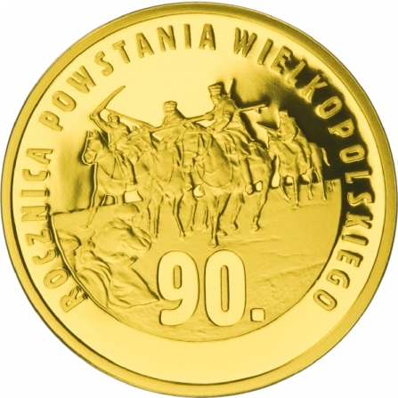 Rewers monety 200 zł 90. rocznica Powstania Wielkopolskiego