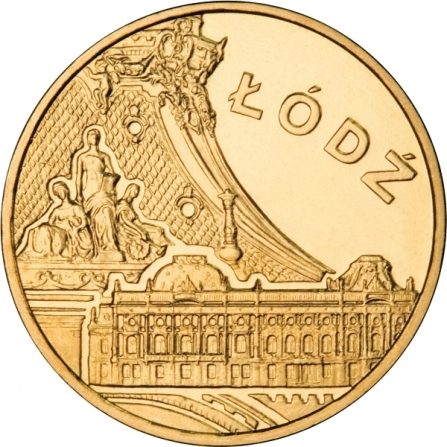 Rewers monety 2 zł Łódź