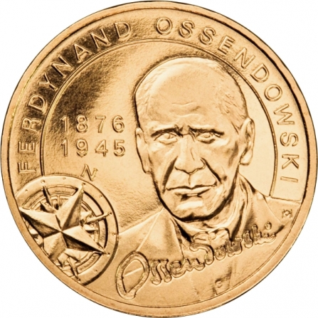 Rewers monety 2 zł Ferdynand Antoni Ossendowski