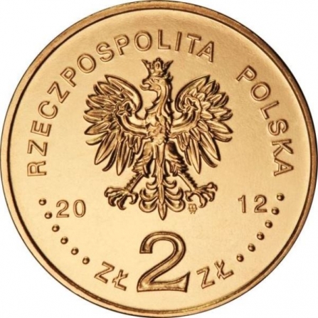 Awers monety2 zł Polacy ratujący Żydów – rodzina Ulmów, Kowalskich, Baranków