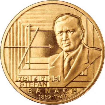 Rewers monety 2 zł Stefan Banach (1892-1945)