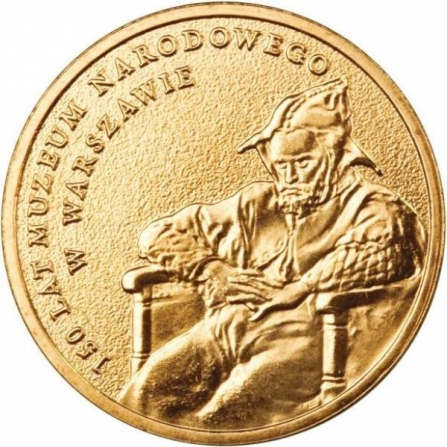 Rewers monety 2 zł 150 lat Muzeum Narodowego w Warszawie