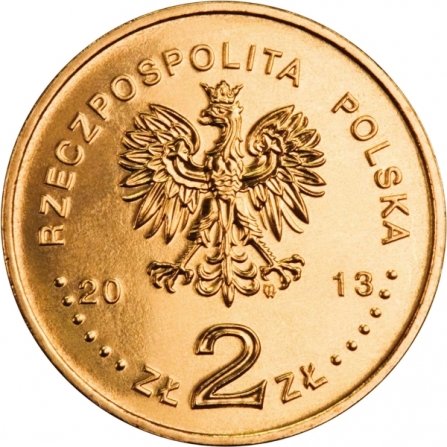 Awers monety2 zł 100 lat Teatru Polskiego w Warszawie