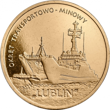 Coin reverse 2 pln Lublin Class Minelayer-landing Ship