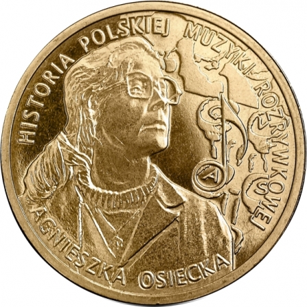 Rewers monety 2 zł Agnieszka Osiecka