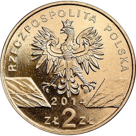 Awers monety2 zł Konik polski (łac. Equus caballus gmelini)