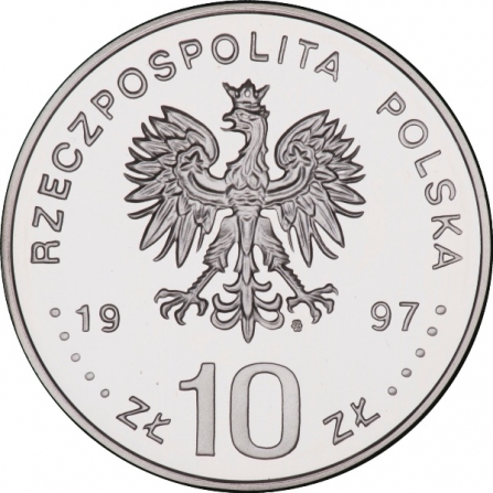 Awers monety10 zł Św. Wojciech - 1000-lecie męczeńskiej śmierci