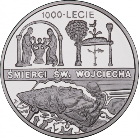 Rewers monety 10 zł Św. Wojciech - 1000-lecie męczeńskiej śmierci