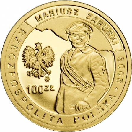 Awers monety100 zł 100. rocznica powstania Tatrzańskiego Ochotniczego Pogotowia Ratunkowego
