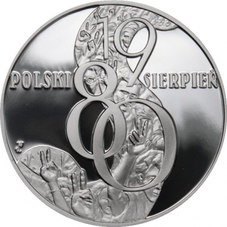 Rewers monety 10 zł Polski sierpień 1980