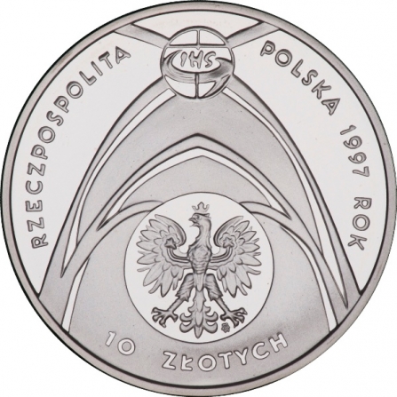 Coin obverse 10 pln John Paul II, 46th Eucharistic Congress