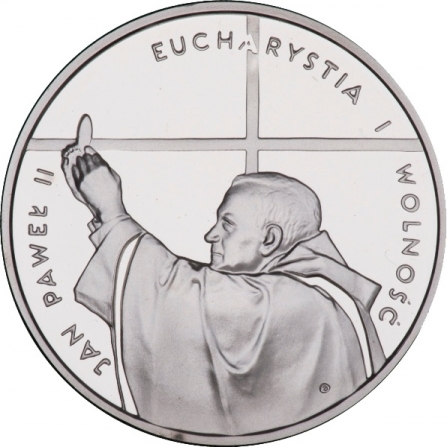 Rewers monety 10 zł Jan Paweł II - Kongres Eucharystyczny we Wrocławiu