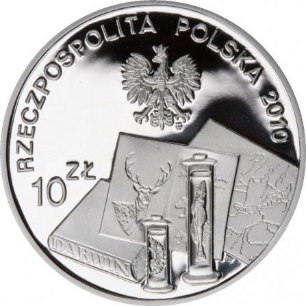 Awers monety10 zł Benedykt Dybowski