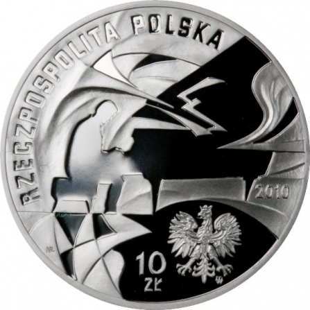 Awers monety10 zł Krzysztof Komeda