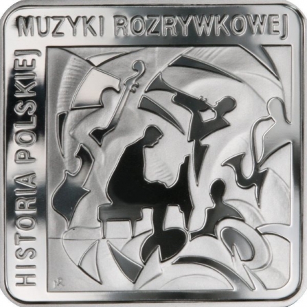 Rewers monety 10 zł Krzysztof Komeda (kwadrat)