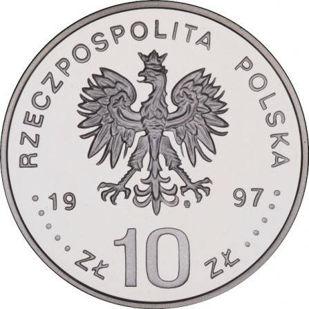 Awers monety10 zł Stefan Batory (1576-1586), popiersie
