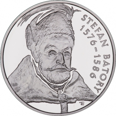 Rewers monety 10 zł Stefan Batory (1576-1586), popiersie