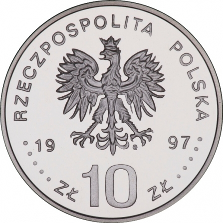 Coin obverse 10 pln Stefan Batory (1576-1586), half-figure