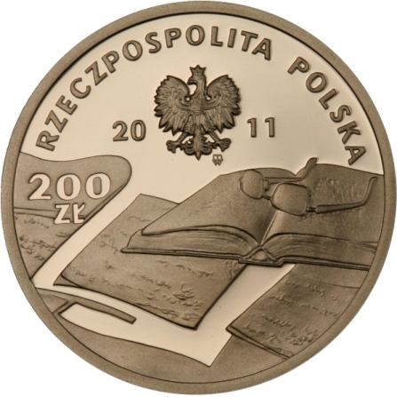 Awers monety200 zł Czesław Miłosz (1911 - 2004)